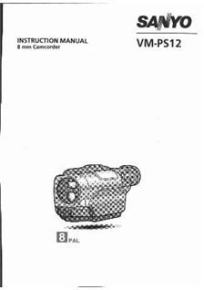 Sanyo VM PS 12 manual. Camera Instructions.